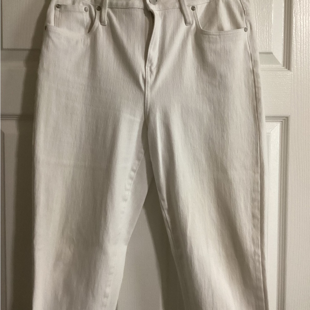 Coldwater Creek white denim cropped jean